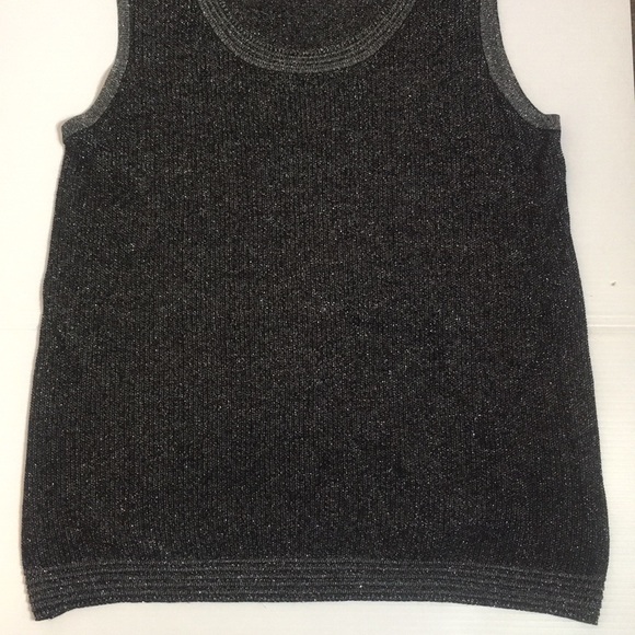 Laura Petites sleeveless sweater with sparkle Sz L - Picture 4 of 16